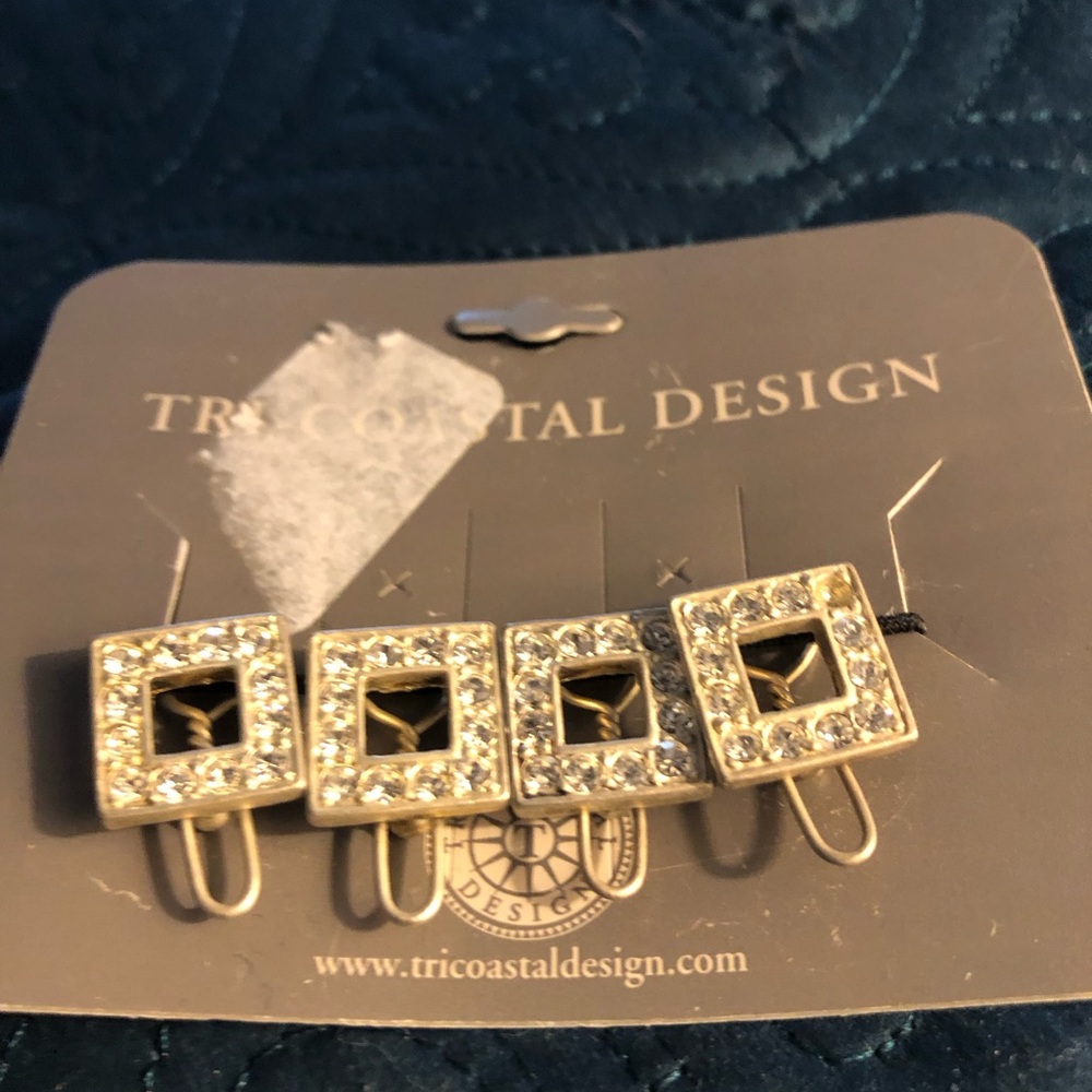 Tri Coastal Design Silver Crystal Hair Clips- 69A $20 or $15 w/offer